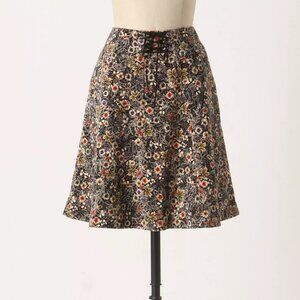 Anthropologie Edme & Esyllte Norwegian Woods Velvet Floral Skirt 2 S NWOT